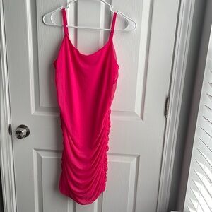 Absolutely Love Pink Ruched Dress